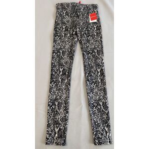 Spanx Leggings Womens Small Snake Shine Gray Pull On‎ Mobwife Animal Print New